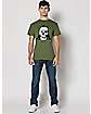 Green Skull Triangle T Shirt