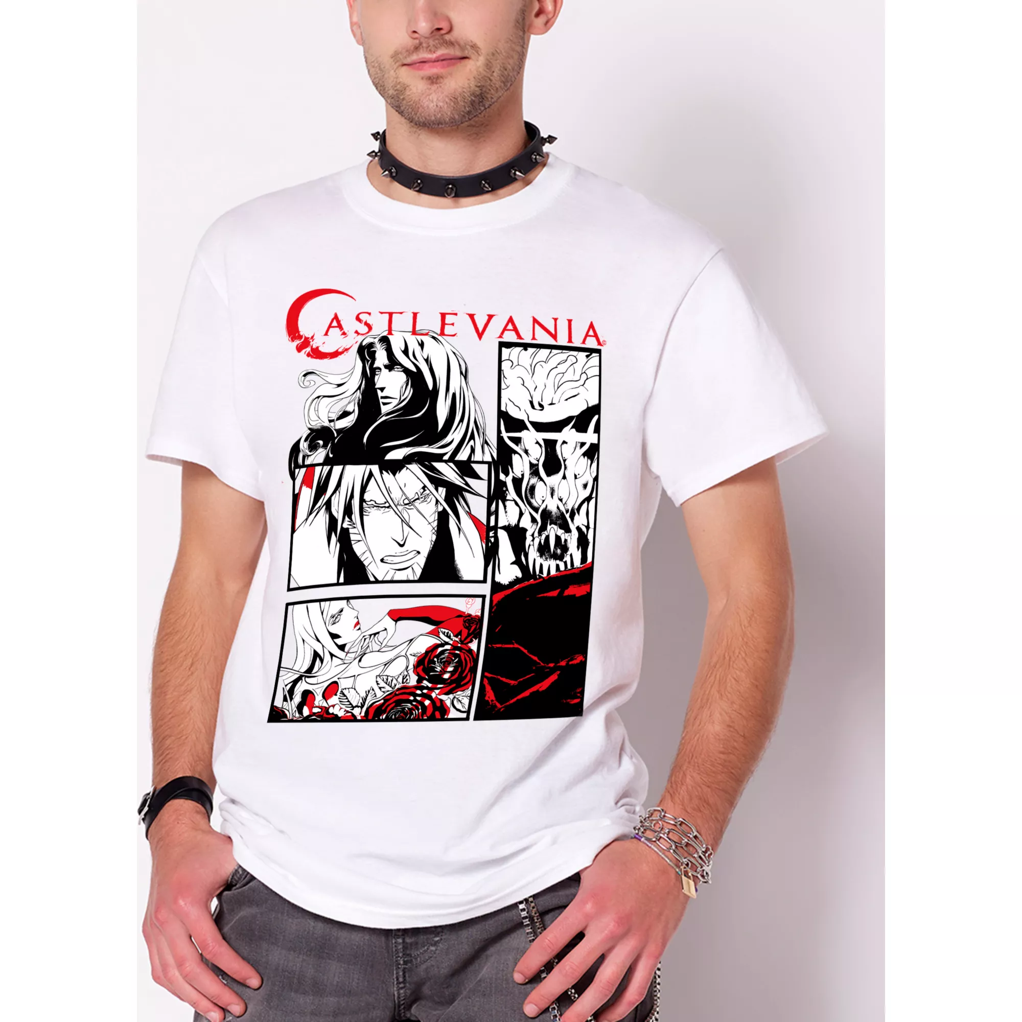 White Comic T Shirt - Castlevania at Spencer's