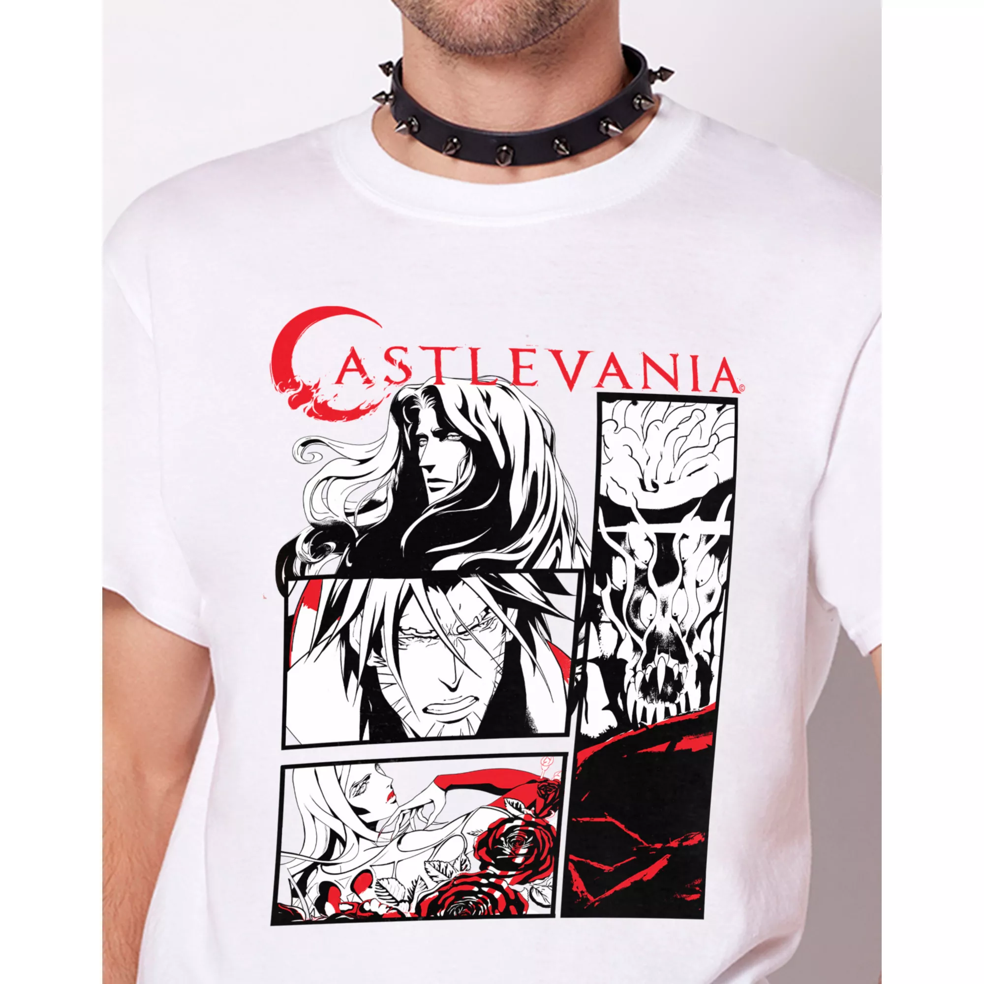 White Comic T Shirt - Castlevania at Spencer's