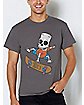 Bart Skating Skeleton T Shirt - The Simpsons