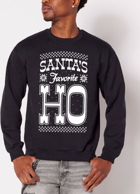 Santa's Favorite HO Adult Red Ugly Christmas Sweater