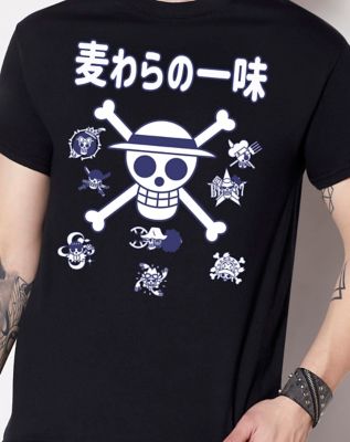 Straw Hat Skull and Crossbones T Shirt - One Piece