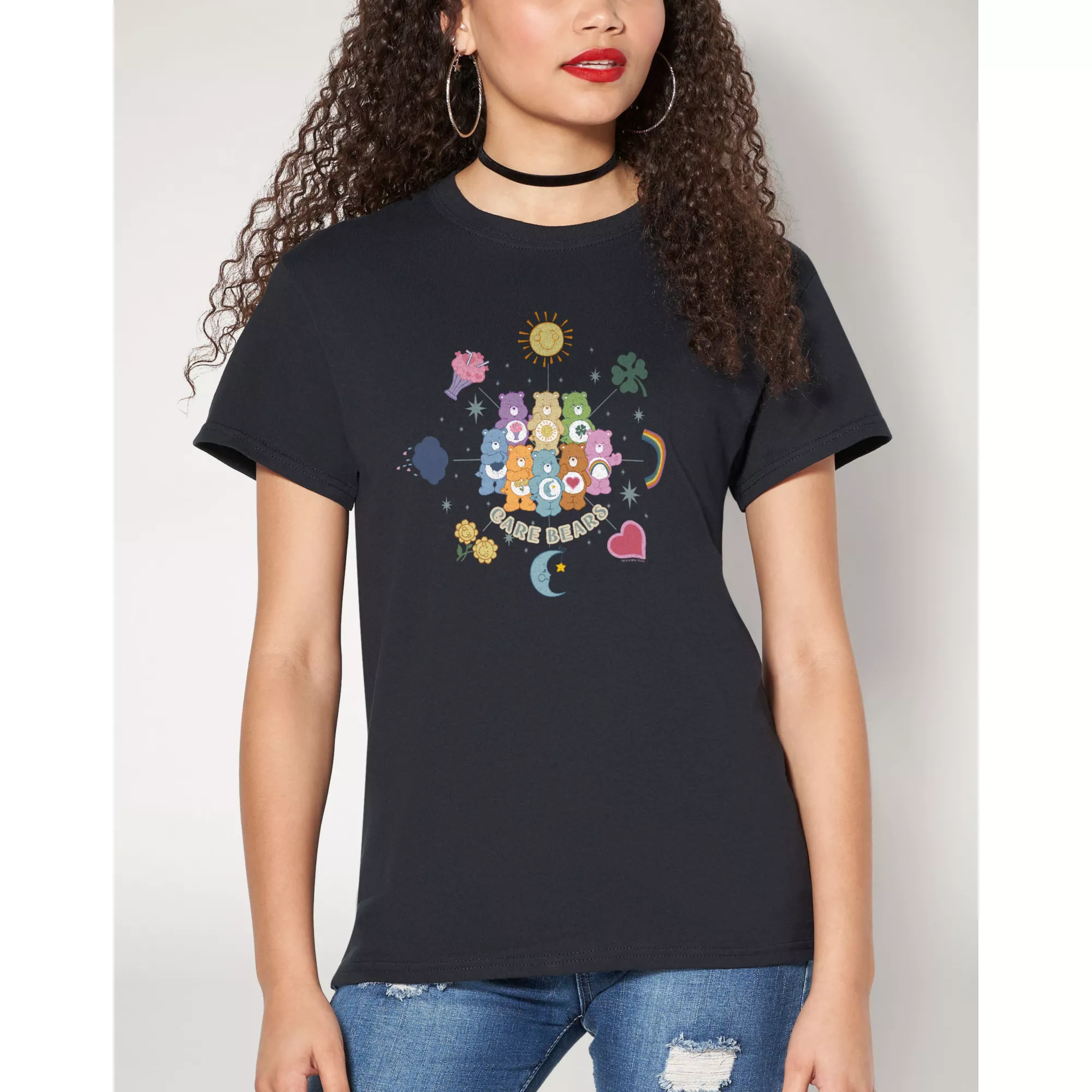 Black Care Bears Icon T Shirt at Spencer's