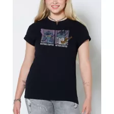 Stitch Before and After Coffee T Shirt - Lilo & Stitch at Spencer's