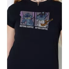 Stitch Before and After Coffee T Shirt - Lilo & Stitch at Spencer's