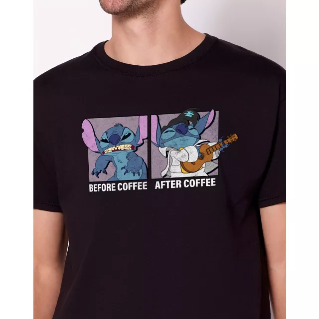 Stitch Before and After Coffee T Shirt - Lilo & Stitch at Spencer's