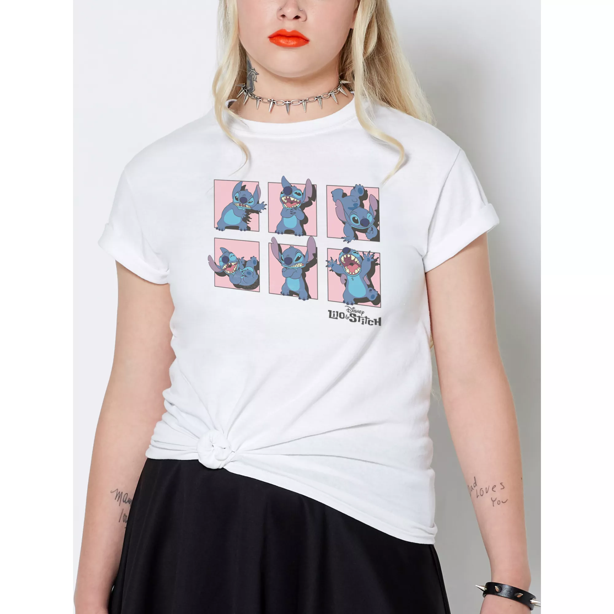Pink Stitch Poses T Shirt - Lilo & Stitch at Spencer's