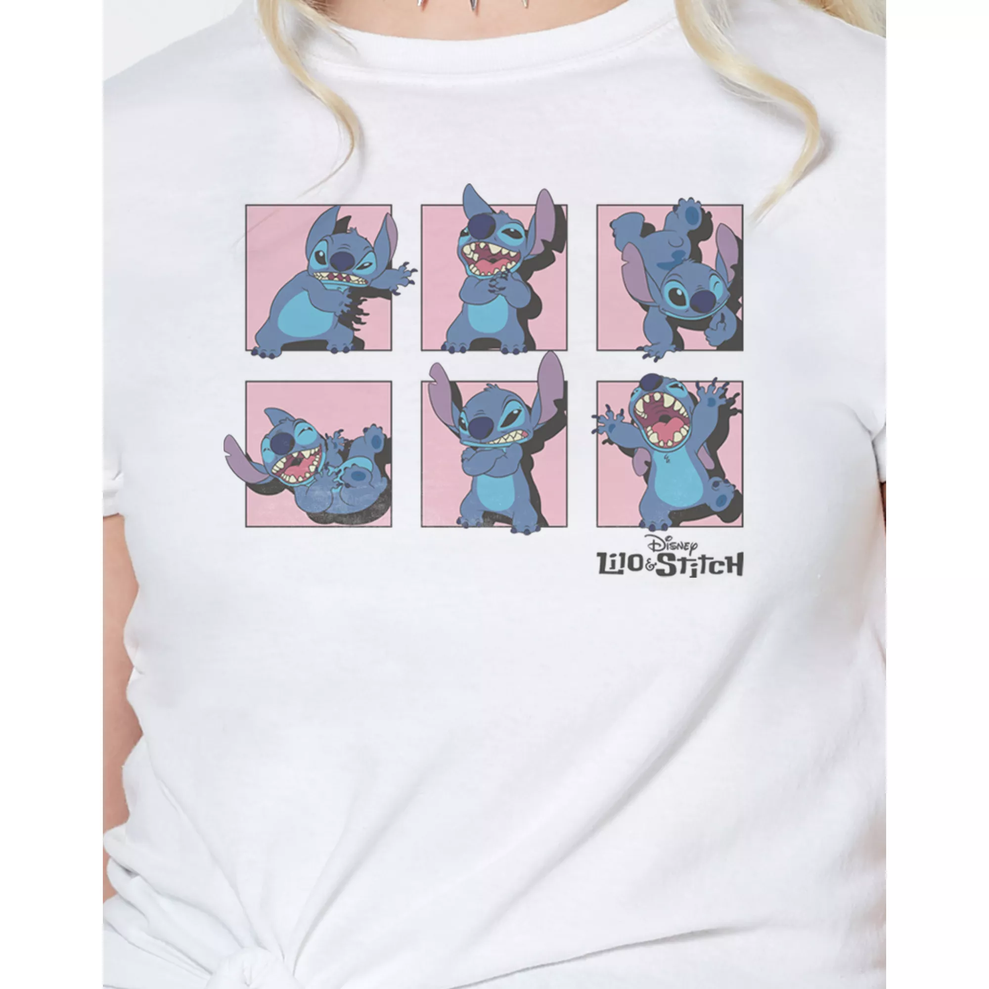 Pink Stitch Poses T Shirt - Lilo & Stitch at Spencer's