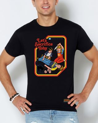 Black Let's Sacrifice Toby T Shirt - Steven Rhodes
