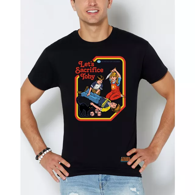 Black Let's Sacrifice Toby T Shirt - Steven Rhodes at Spencer's