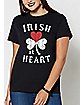 Irish at Heart Shamrock T Shirt