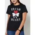 Irish at Heart Shamrock T Shirt at Spencer's