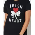 Irish at Heart Shamrock T Shirt at Spencer's
