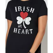 Irish at Heart Shamrock T Shirt at Spencer's