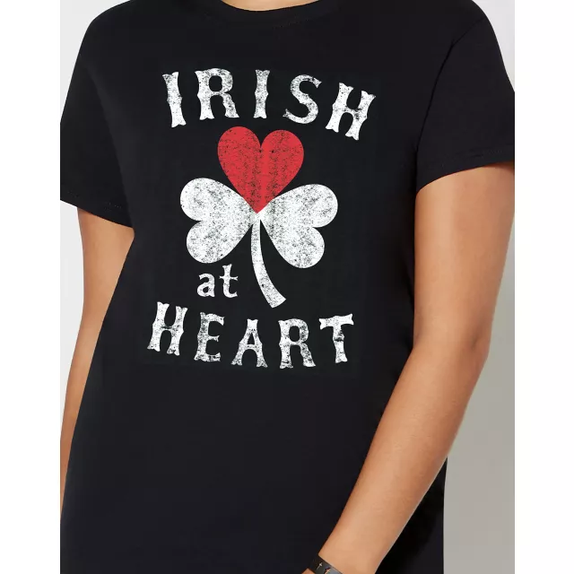 Irish at Heart Shamrock T Shirt at Spencer's
