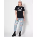 Get Lucky Shamrock T Shirt at Spencer's