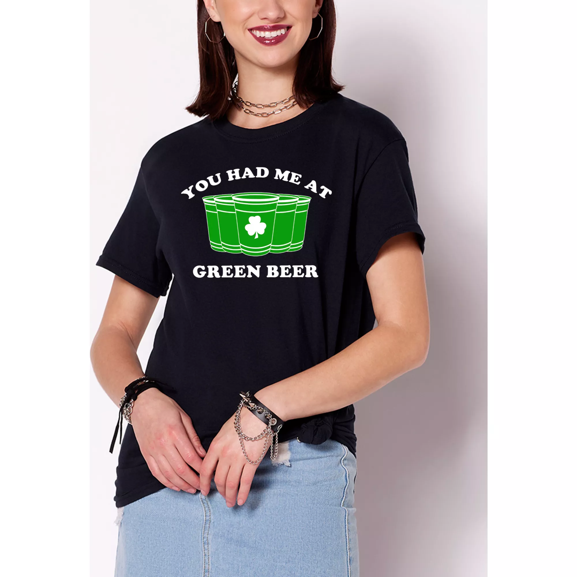 You Had Me at Green Beer T Shirt at Spencer's