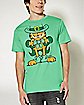 Green Lucky Garfield T Shirt
