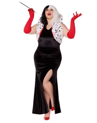 Adult-Women's Cruella Red Ball Dress Plus Size Costume - Disney | Disn