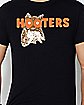 Black Retro Hooters T Shirt