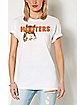 White Retro Hooters T Shirt