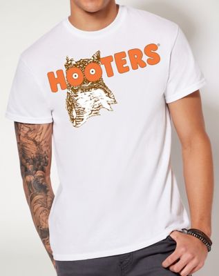 White Retro Hooters T Shirt
