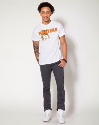 White Retro Hooters T Shirt