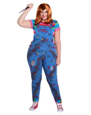 Adult Plus Size Chucky Overalls Costume - Spencer's