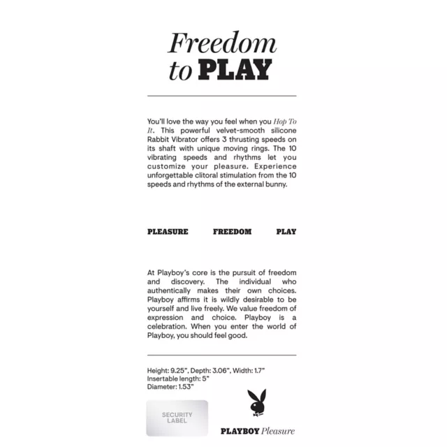 Playboy Pleasure 10-Function Rechargeable Waterproof Hop To It Rabbit Vibrator - 9.3 Inch at Spencer's