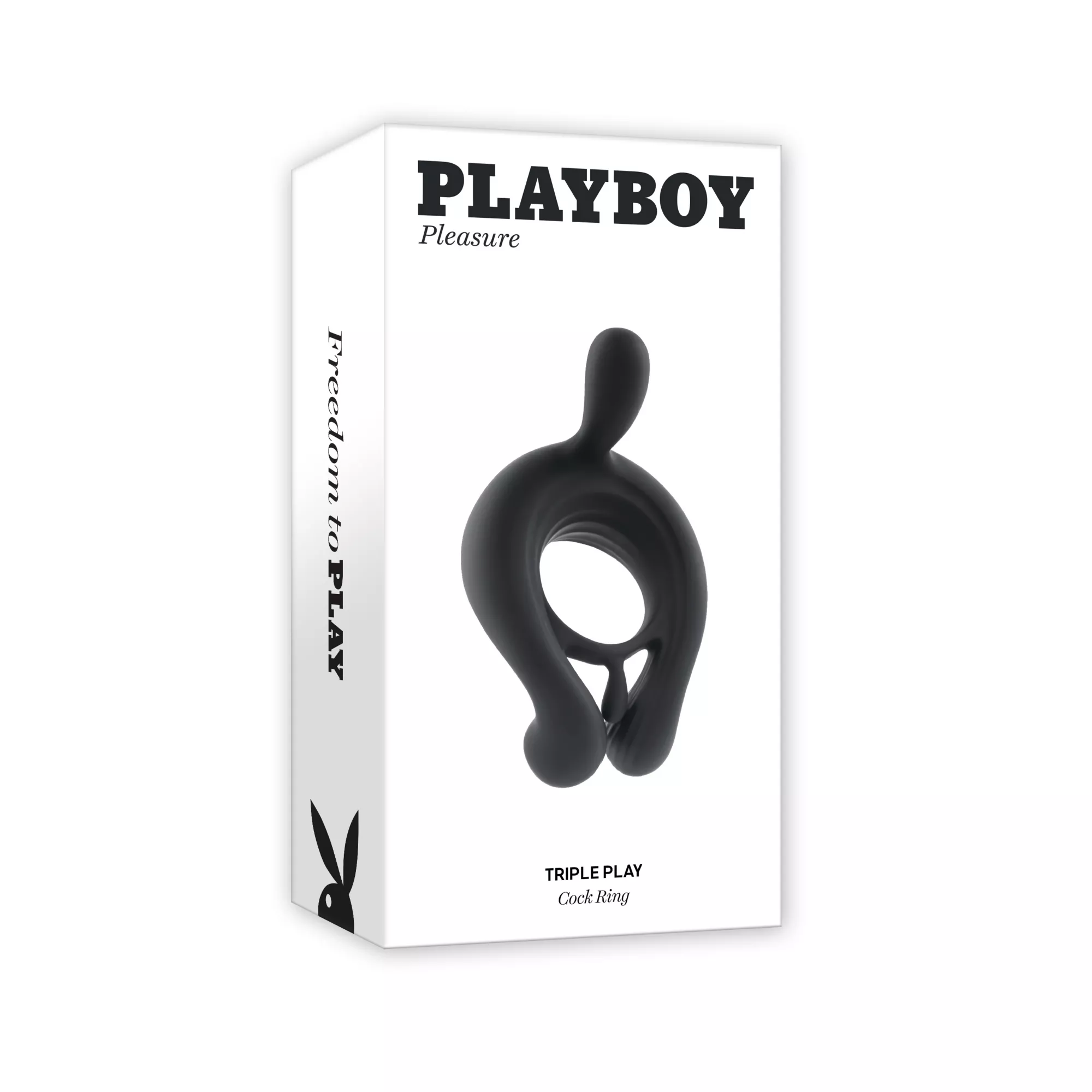 Playboy Pleasure 9-Function Triple Play Vibrating Cock Ring at Spencer's