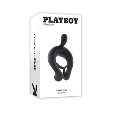 Playboy Pleasure 9-Function Triple Play Vibrating Cock Ring at Spencer's