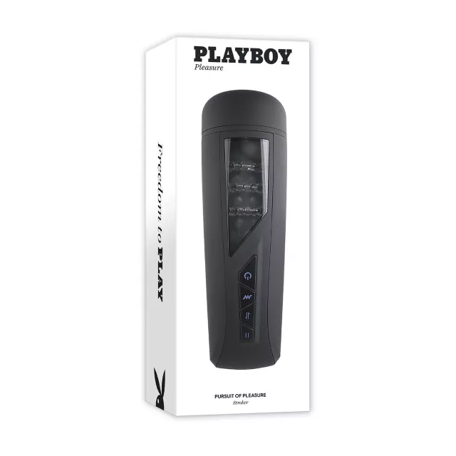 Playboy Pleasure 7-Function Pursuit of Pleasure Rechargeable Stroker at Spencer's