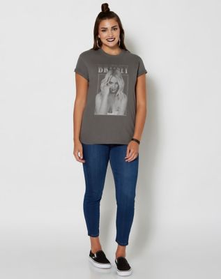 Britney Spears Monochrome Portrait T Shirt
