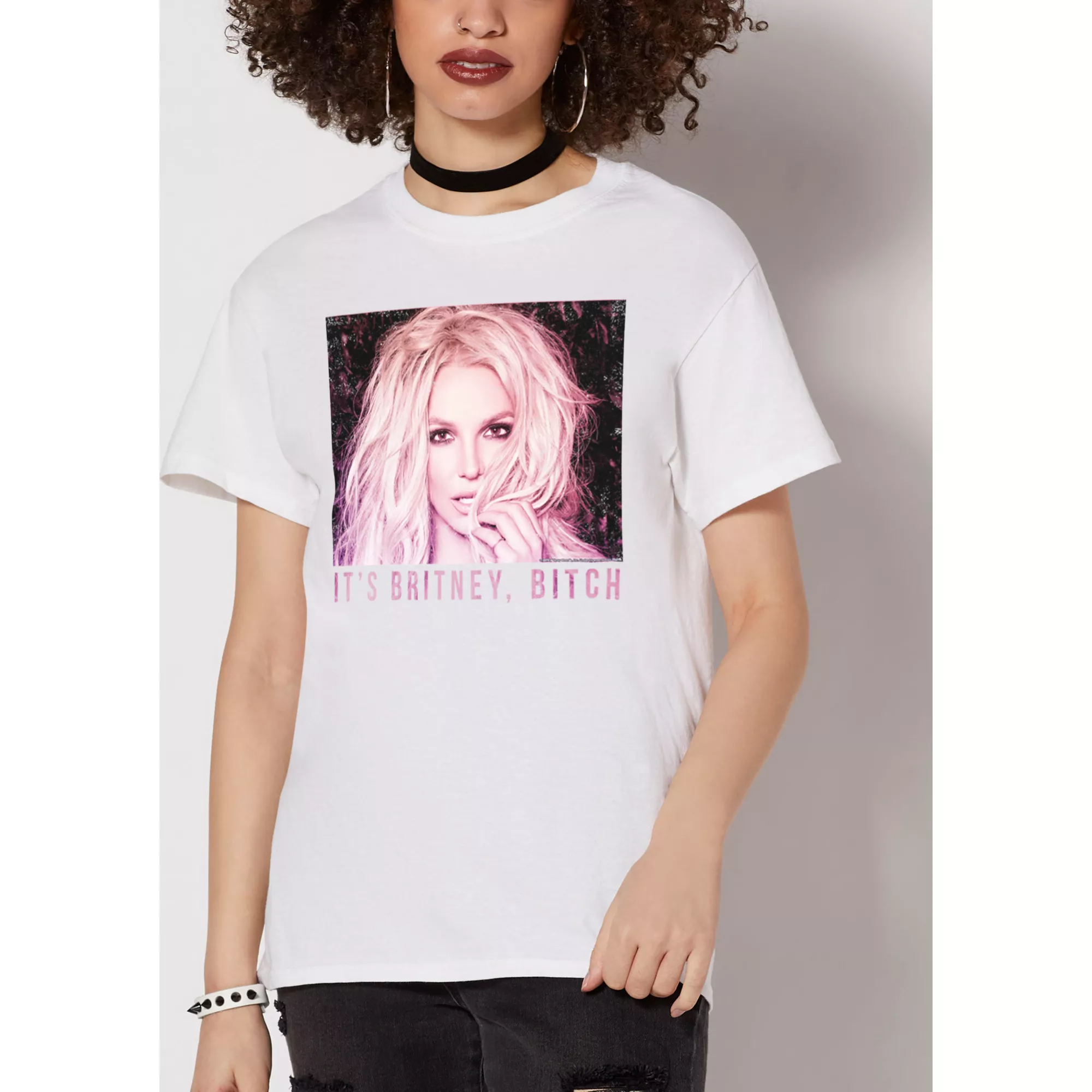 Pink Britney Bitch T Shirt at Spencer's