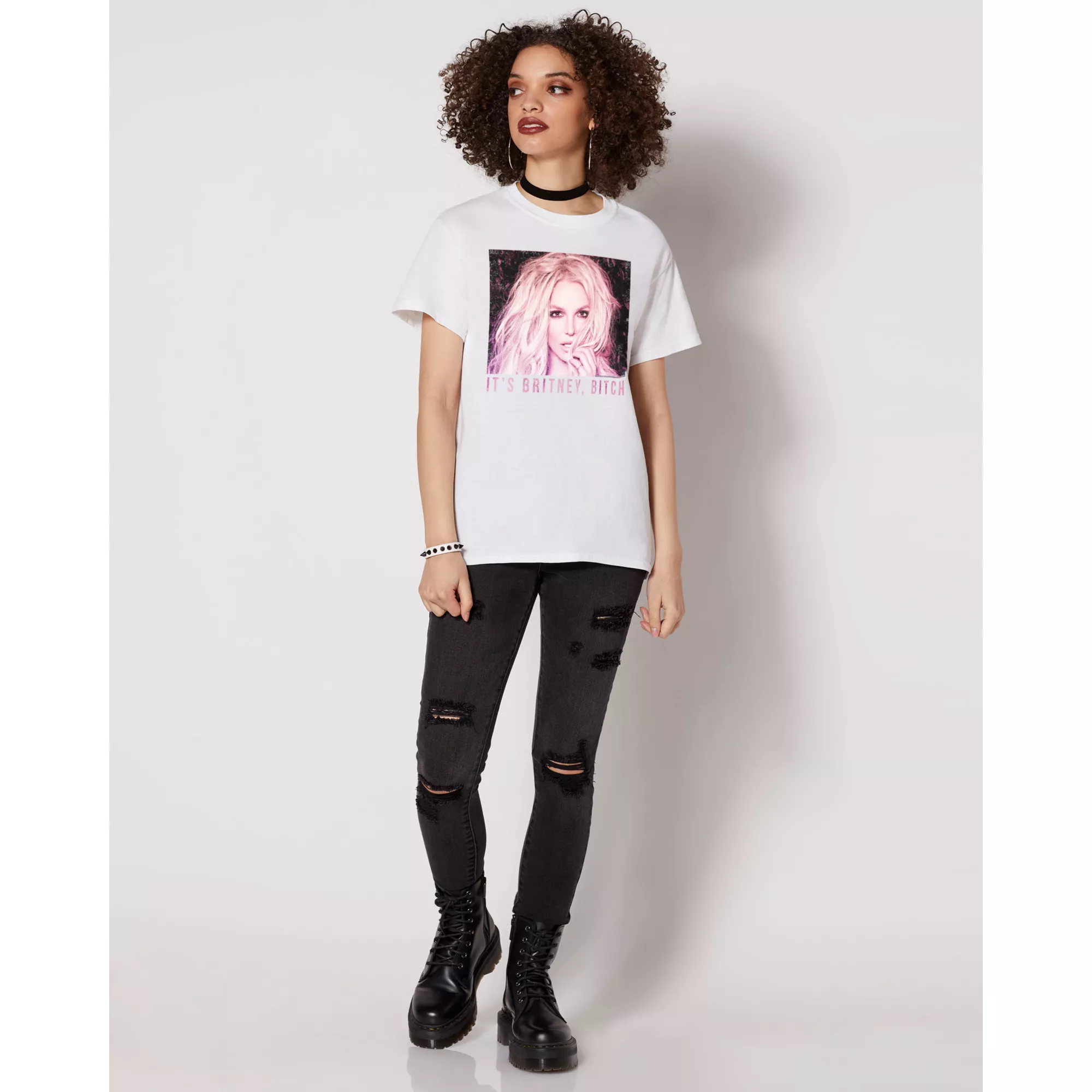 Pink Britney Bitch T Shirt at Spencer's
