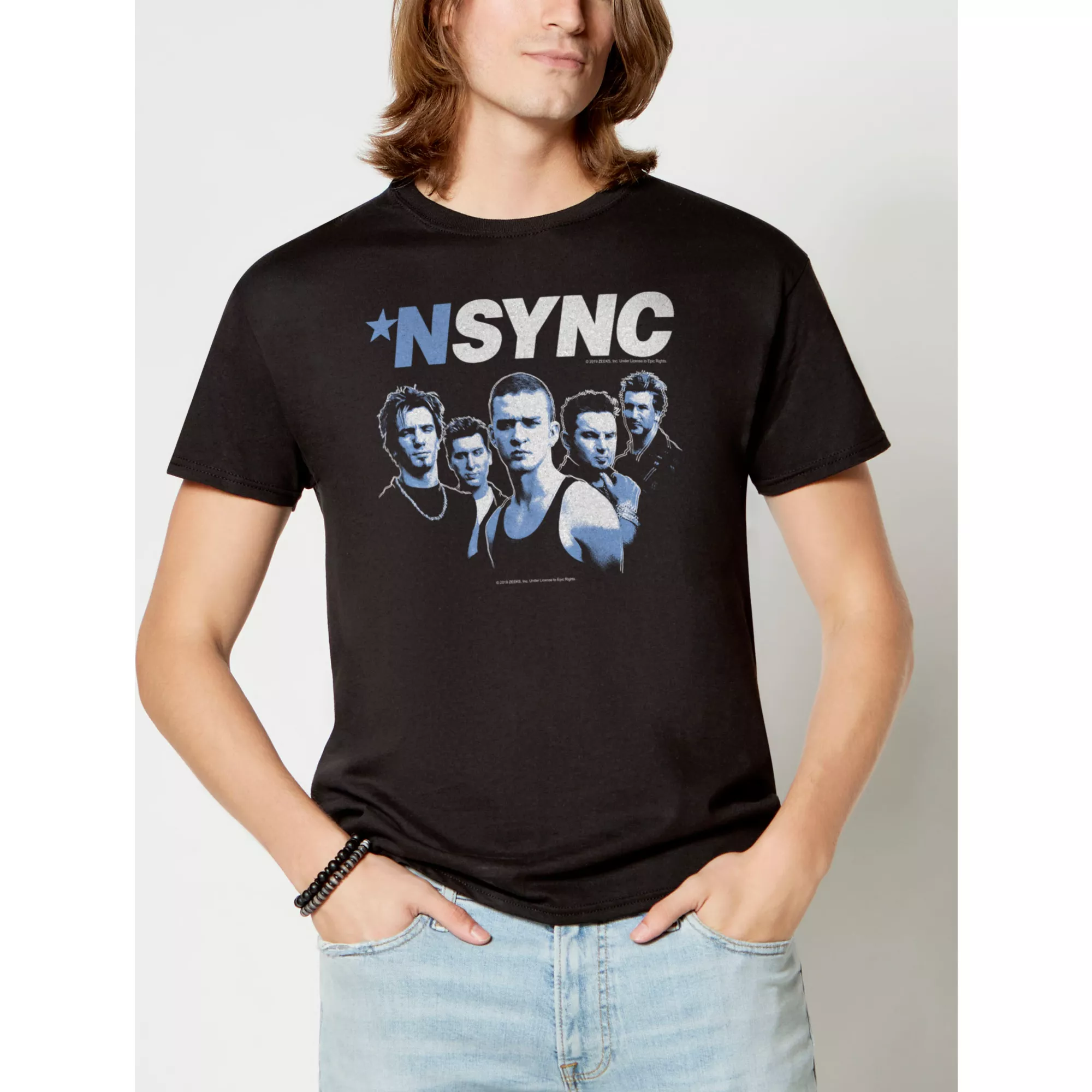 Black NSYNC Group T Shirt at Spencer's