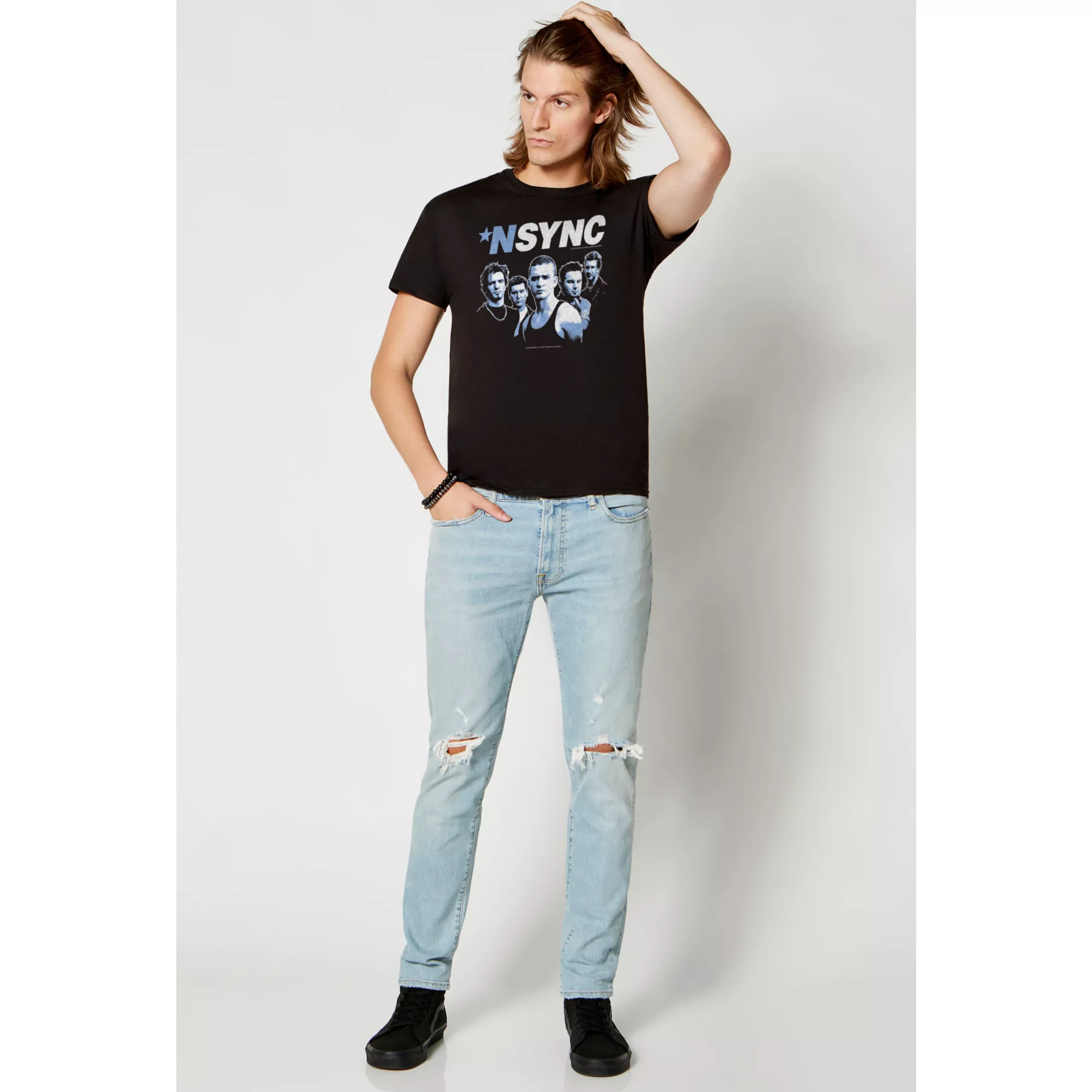 Black NSYNC Group T Shirt at Spencer's