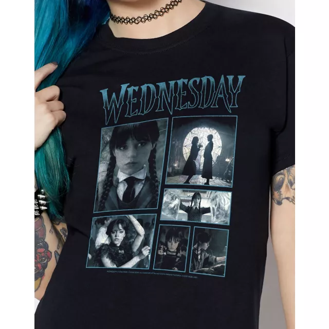 Wednesday Iconic Scenes T Shirt at Spencer's
