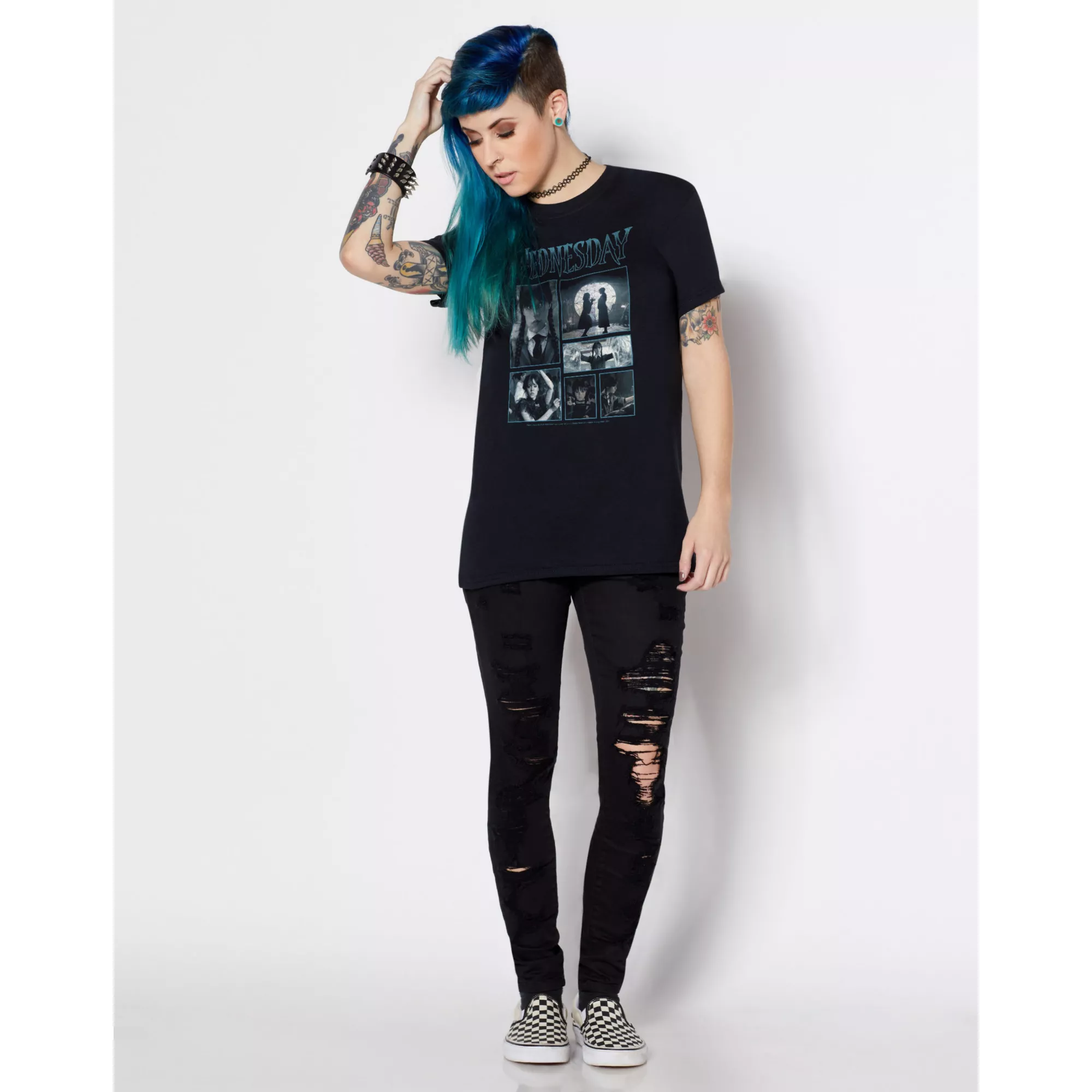 Wednesday Iconic Scenes T Shirt at Spencer's