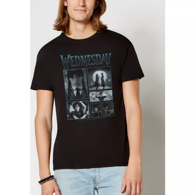 Wednesday Iconic Scenes T Shirt at Spencer's
