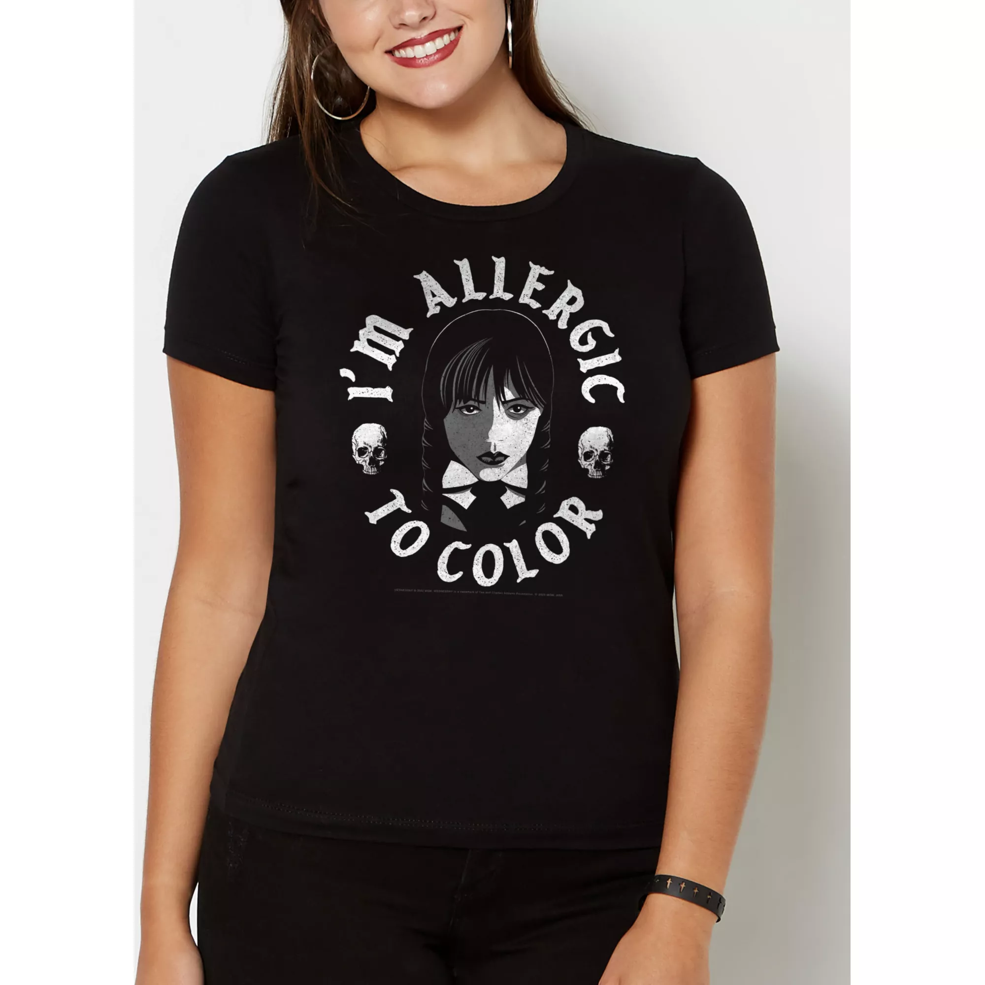 Allergic to Color T Shirt - Wednesday at Spencer's