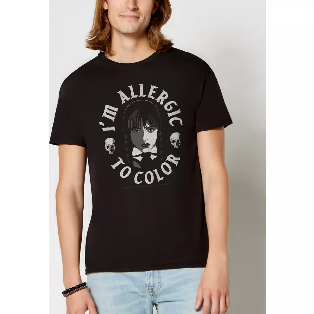 Allergic to Color T Shirt - Wednesday at Spencer's