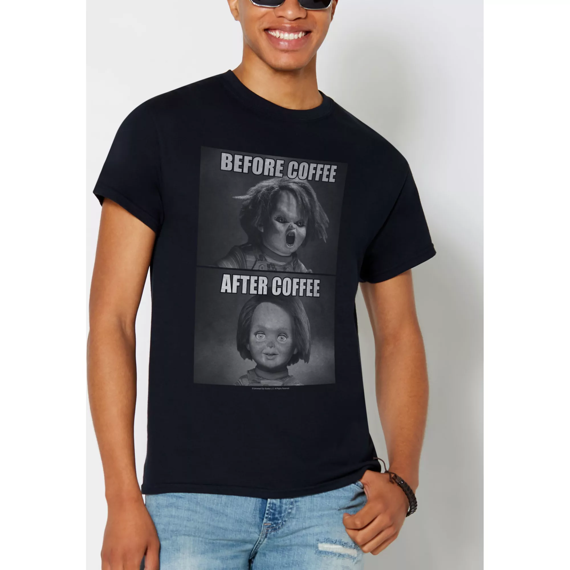 Chucky Before and After Coffee T Shirt at Spencer's