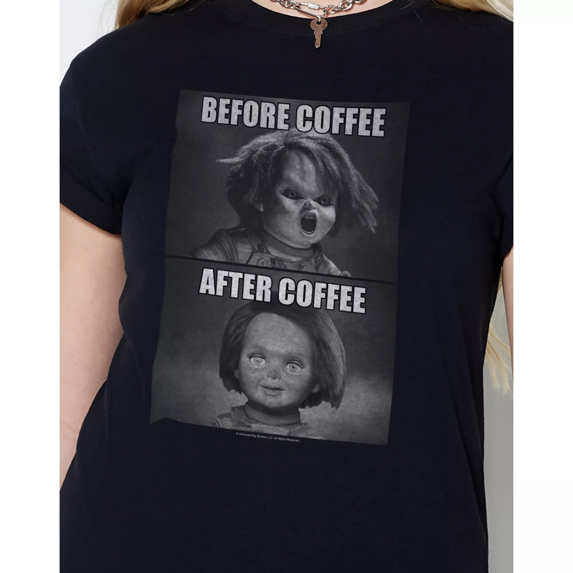 Chucky Before and After Coffee T Shirt at Spencer's