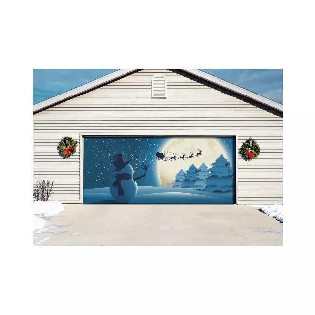 Snowman Garage Double Door Cover at Spirit Halloween