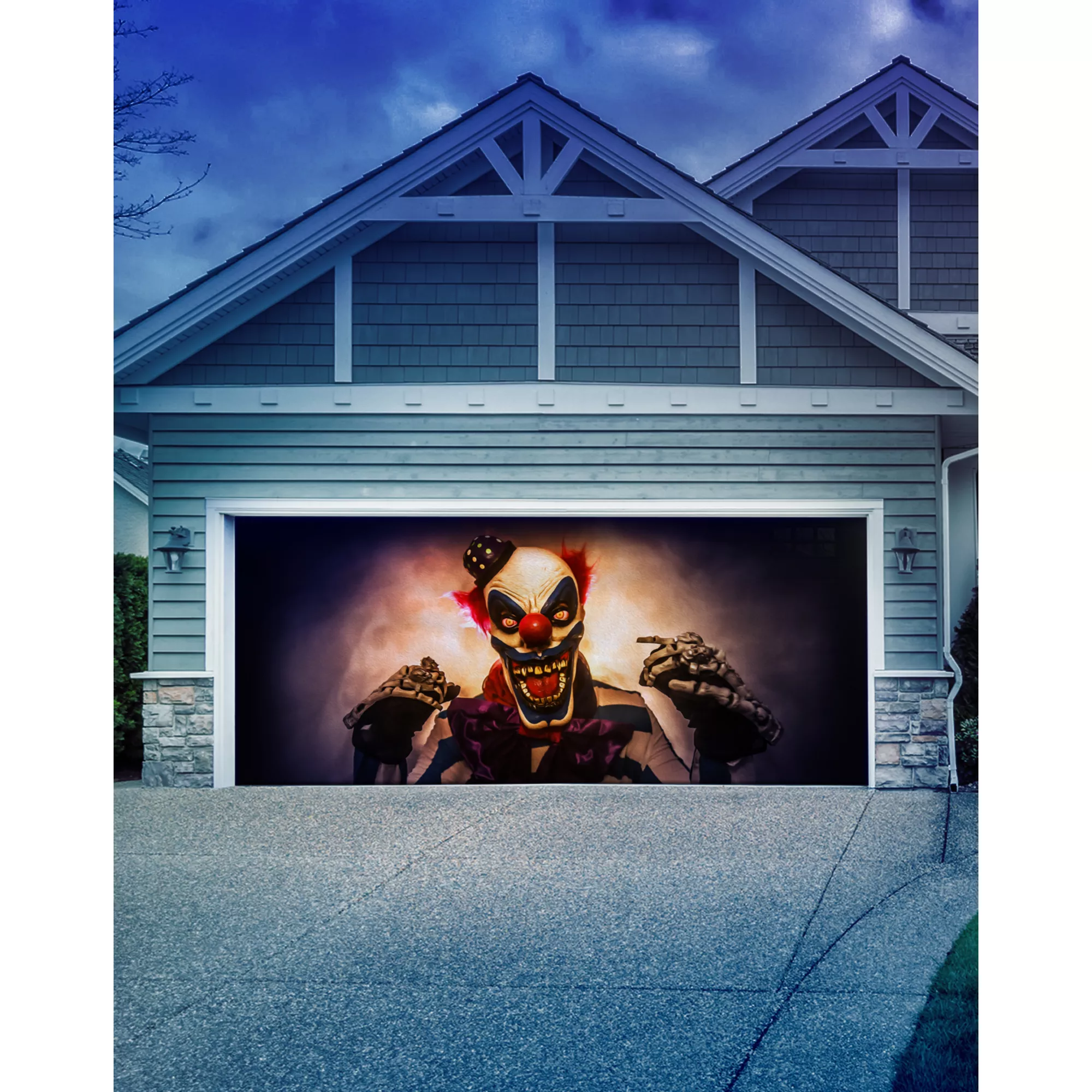 Creepy Carney Garage Double Door Cover at Spirit Halloween