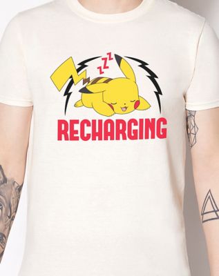 Recharging Pikachu T Shirt- Pokémon