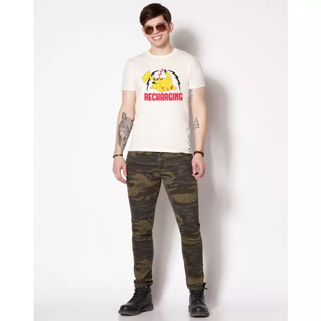 Recharging Pikachu T Shirt - Pokémon at Spencer's