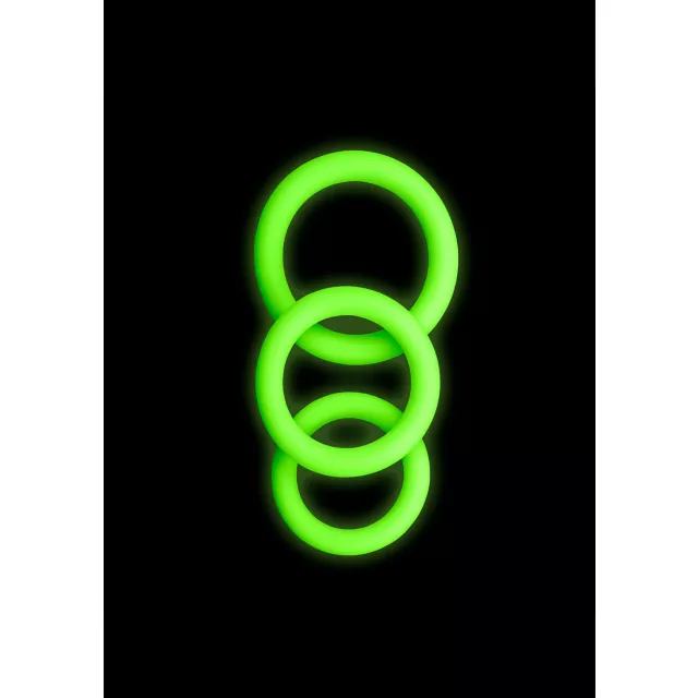 Glow in the Dark Cock Rings - 3 Pack at Spencer's