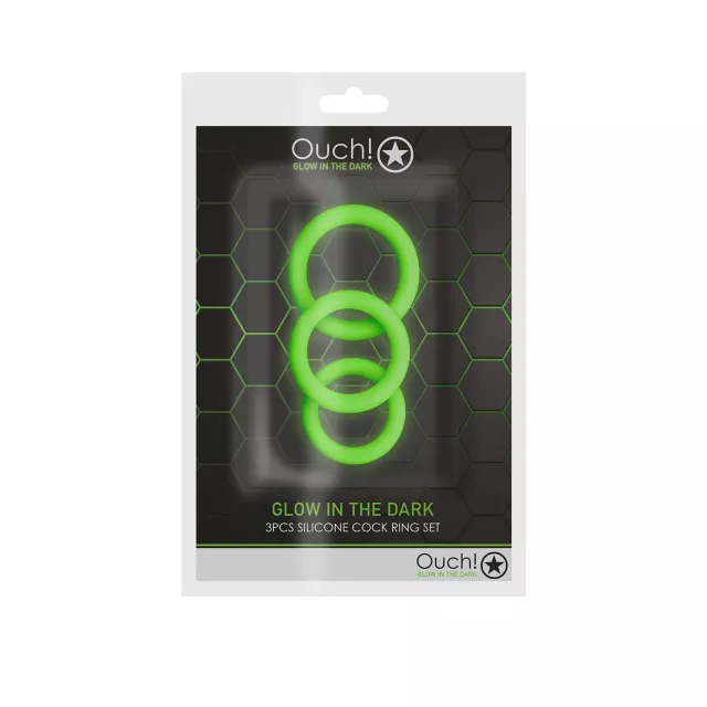 Glow in the Dark Cock Rings - 3 Pack at Spencer's